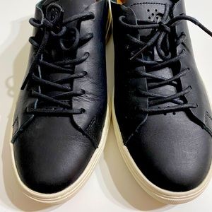 Sold Lacoste leather sneaker shoes black leather